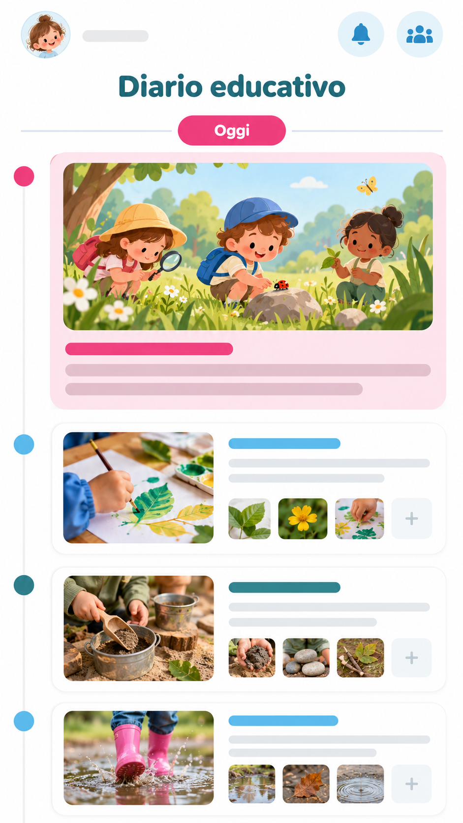 Mockup illustrativo del diario educativo di KitApp